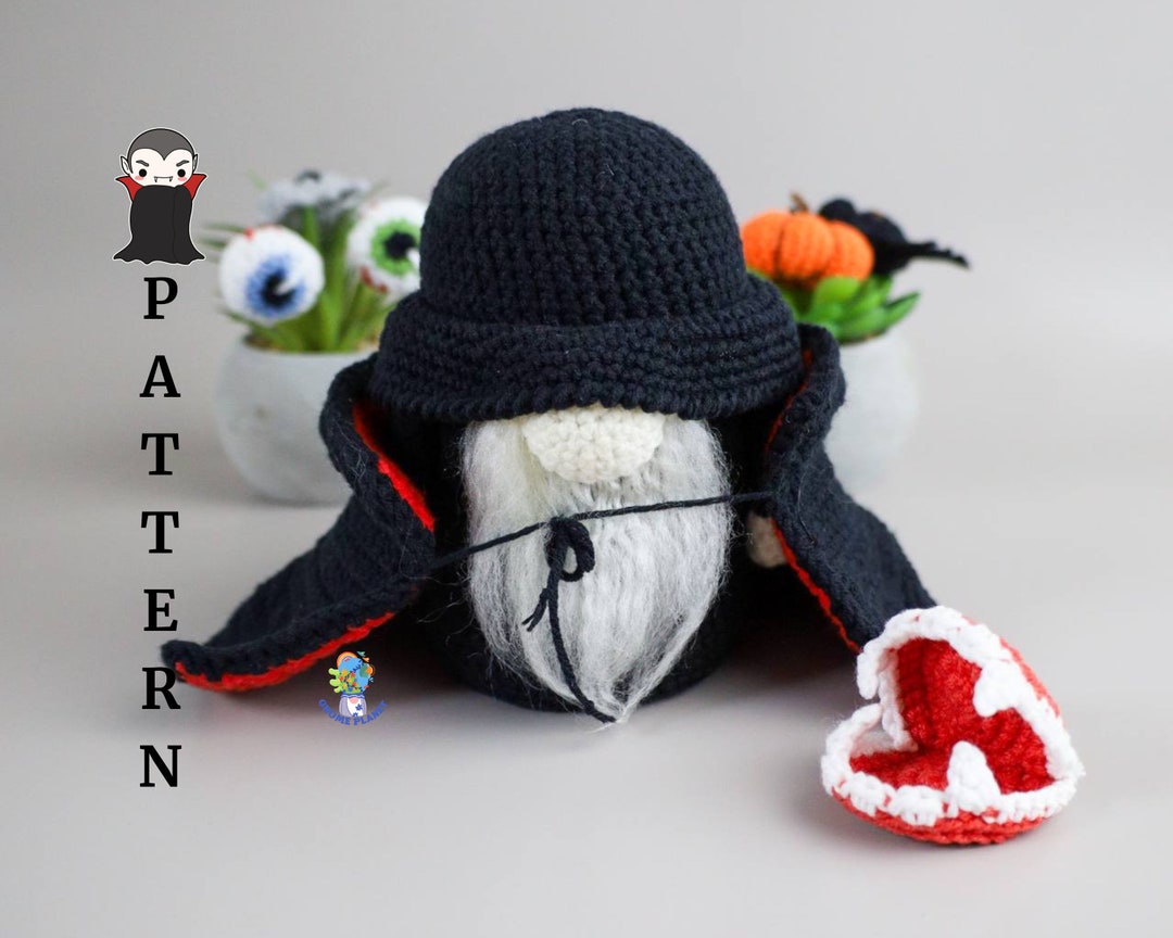 Crochet Vampire Gnome Pattern, Amigurumi Toothless Vampire Pattern - Etsy