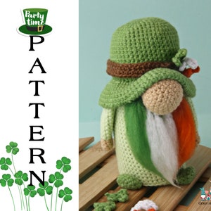 Crochet St. Patrick's Day leprechaun gnome pattern, good luck amigurumi pattern image 9