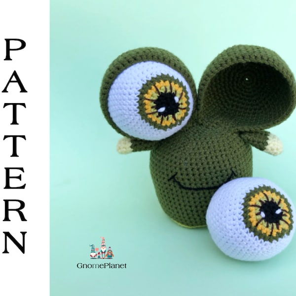 Crochet monster pattern, amigurumi monster tutorial, Halloween pattern