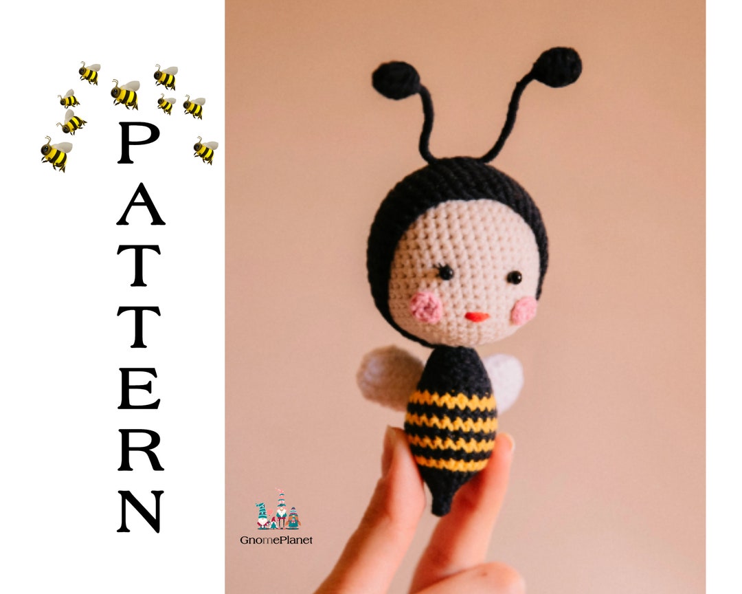 Crochet Bee Pattern, Crochet Garden Bug Pattern Etsy
