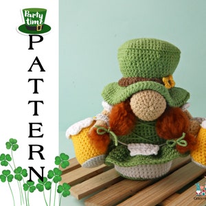 Crochet leprechaun gnome pattern, St. Patrick's Day amigurumi gnome tutorial image 5