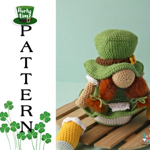 Crochet leprechaun gnome pattern, St. Patrick's Day amigurumi gnome tutorial image 7