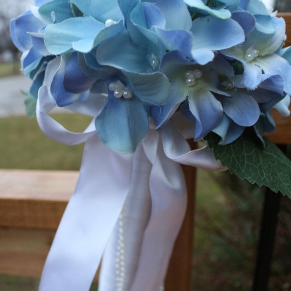 Hydrangea Pew Church Decoration Weddinng Ceremony Aisle Adornment