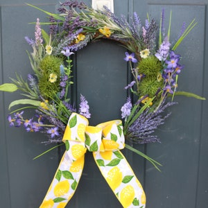 Spring Summer Wildflower Wreath image 1