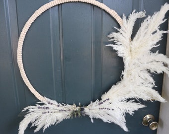 Macramé Pampass Grass Boho Wreath