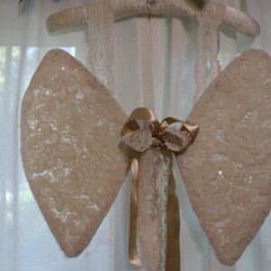 Shabby Chic Angel Wings Crystal and Lace Wall Hanging - Etsy Canada