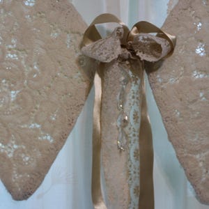 Shabby Chic Angel Wings Crystal and Lace Wall Hanging - Etsy Canada