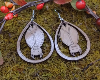 Teardrop Bat Earrings