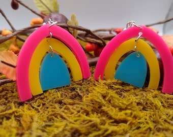 Pansexual Rainbow Pride Earrings