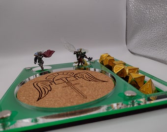 Gaming Coaster with Dice Tray