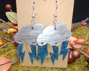 Silver Storm Cloud Earrings
