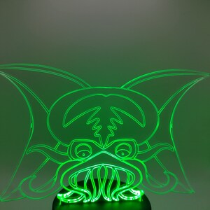 Cthulhu Acrylic Sign with LED Light Base