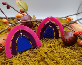 Bisexual Pride Rainbow Earrings