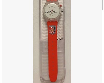 Swatch Jelly in Jelly Funky Red Tie Watch Sujk110 - Etsy display picture 1