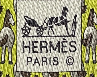 HERMES 5414 OA Krawatte aus 100 % Seide, hellgrün, neu, ohne Etikett