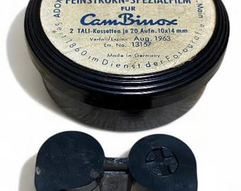 Cambinox subminiature camera, lege filmcassette