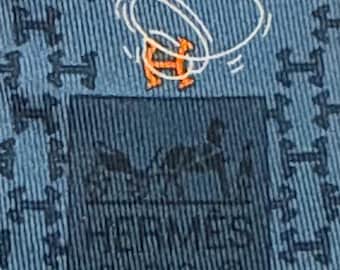HERMES Blue H 6303 PA 100% Silk Tie Brand new without tags