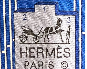 HERMES Blue 645695 PA 100% Silk tie new in box without tag