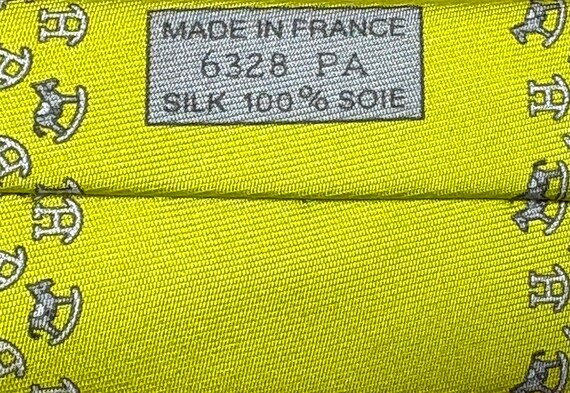 Hermès Silk Green Star Pattern Tie Made in France