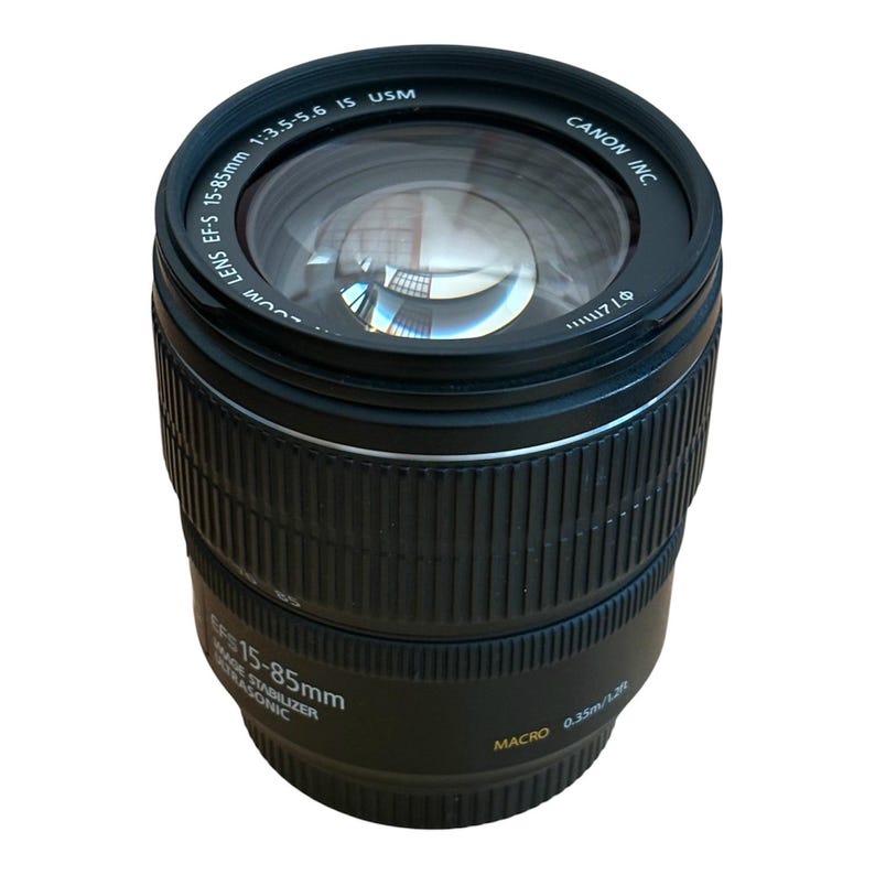 Canon EF-S 15-85 mm F3.5-5.6 IS USM Objektiv Som Nytt Butiksdemo Fullt Fungerande bild 2
