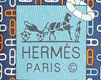 Corbata HERMES 6296 PA azul 100 % seda, nueva en caja sin etiquetas