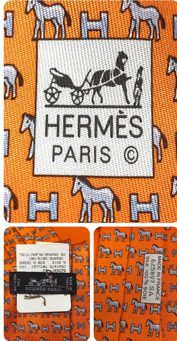 Hermes Orange 625897 SA H Zebra Pattern 100 Silk New in Box With Tags Etsy Canada