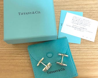 Gemelos únicos de Tiffany & Co. en plata 925 y oro 750 de 18 quilates. Estado: Nuevo.