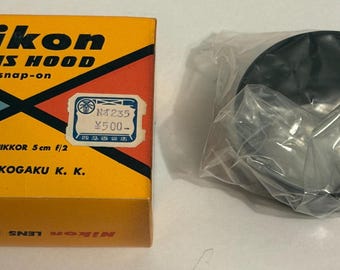 Rare and early Nikon Rangefinder Nikkor 5cm f2  Lens Hood brand new in box