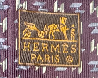 HERMES TIE 758956T1T 100% Silk Tie Brand new without tags