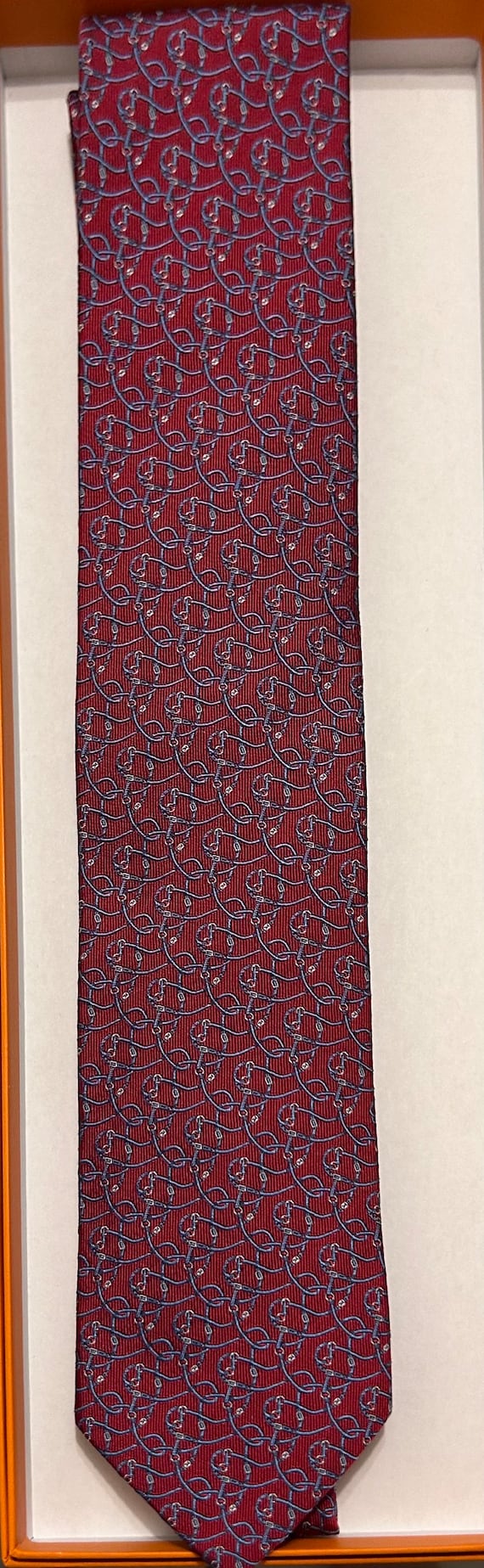 エルメス HERMES バーガンディ ネクタイ HERMES ネクタイ 659269 T バーガンディ 100% シルクネクタイ 新品