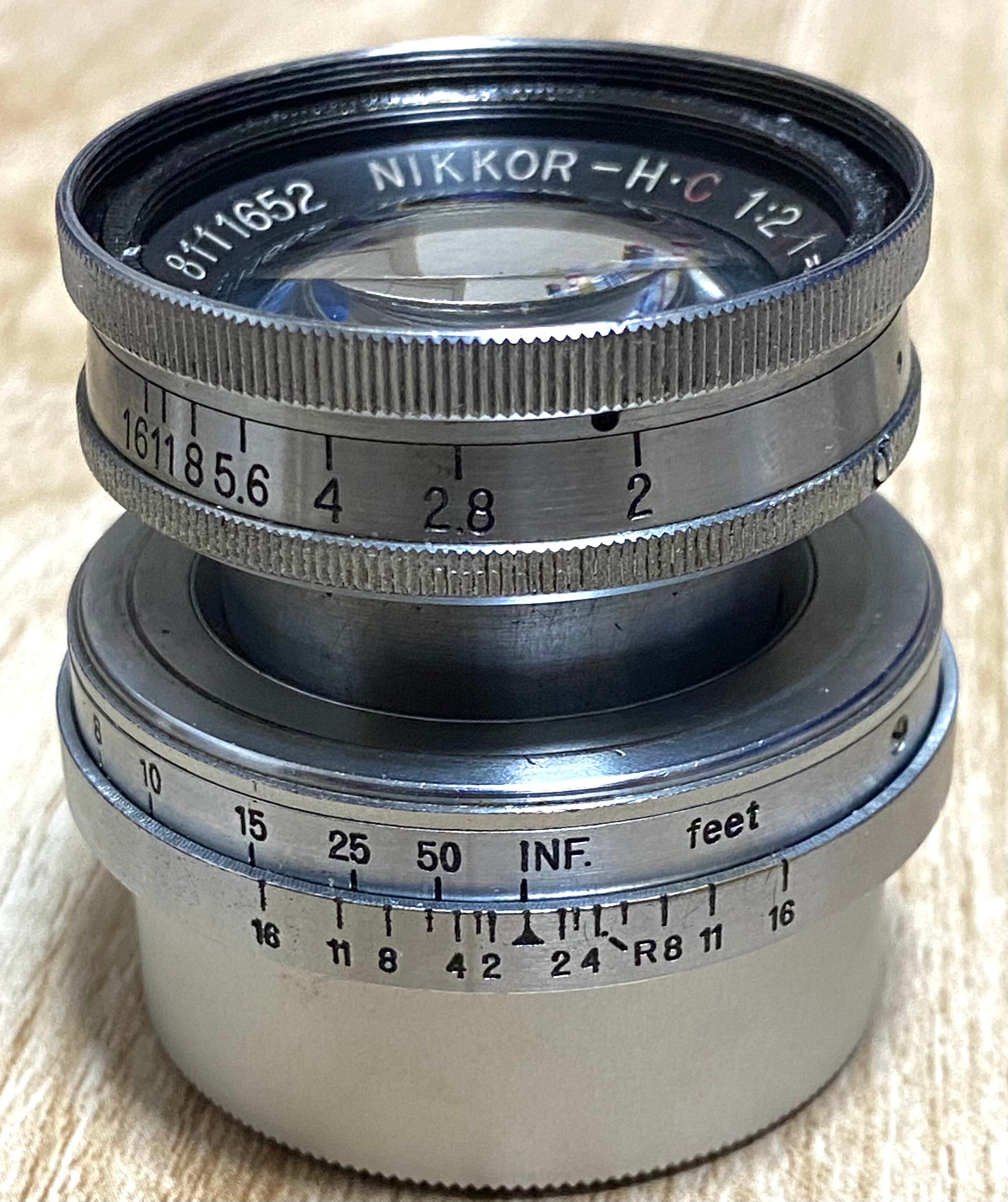 Canon NIKKOR- H.C 5cm Nippon Kogaku カメラ Nippon kogaku Nikkor H C 5cm F2 Collapsible LTM39 Lens, Very