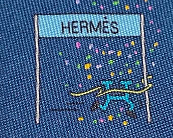 HERMES 6364 HA stropdas van 100% zijde, gloednieuw zonder prijskaartjes.