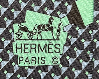 Hermes Paris 645902 SA veelkleurig 'markeerstift'-patroon 100% zijden stropdas nieuw in doos