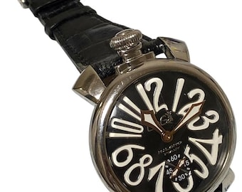 Gaga MILANO 48MM 5016.5 Manual Black Dial Men's Watch Run Well - Etsy