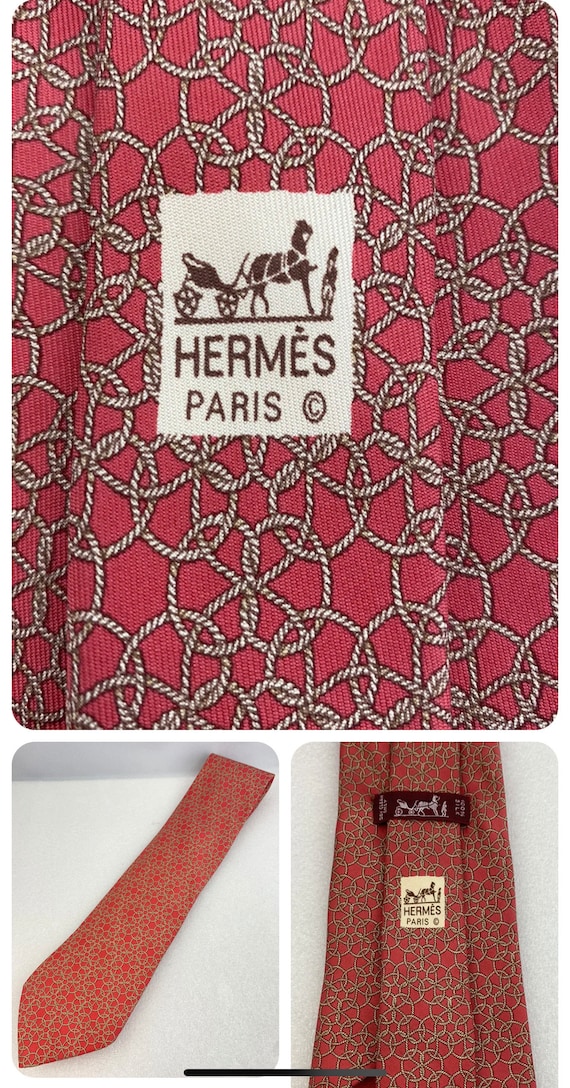 新品未使用　HERMES TIED UP IN KNOTS カレ70 Hermès Tied Up In Knots Silk Scarf - Orange Scarves and