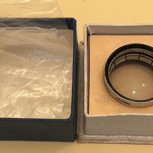 Acessório raro de visor cromado Nikon de 2,8 cm como novo na caixa