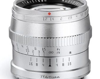 TTArtisan 50 mm f/1.2 voor Leica SL APS-C zilver, nieuw in doos