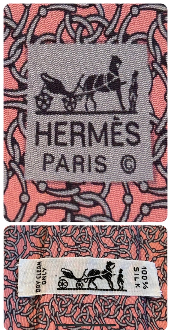 HERMES 7355 PA links patten Tie New without tag