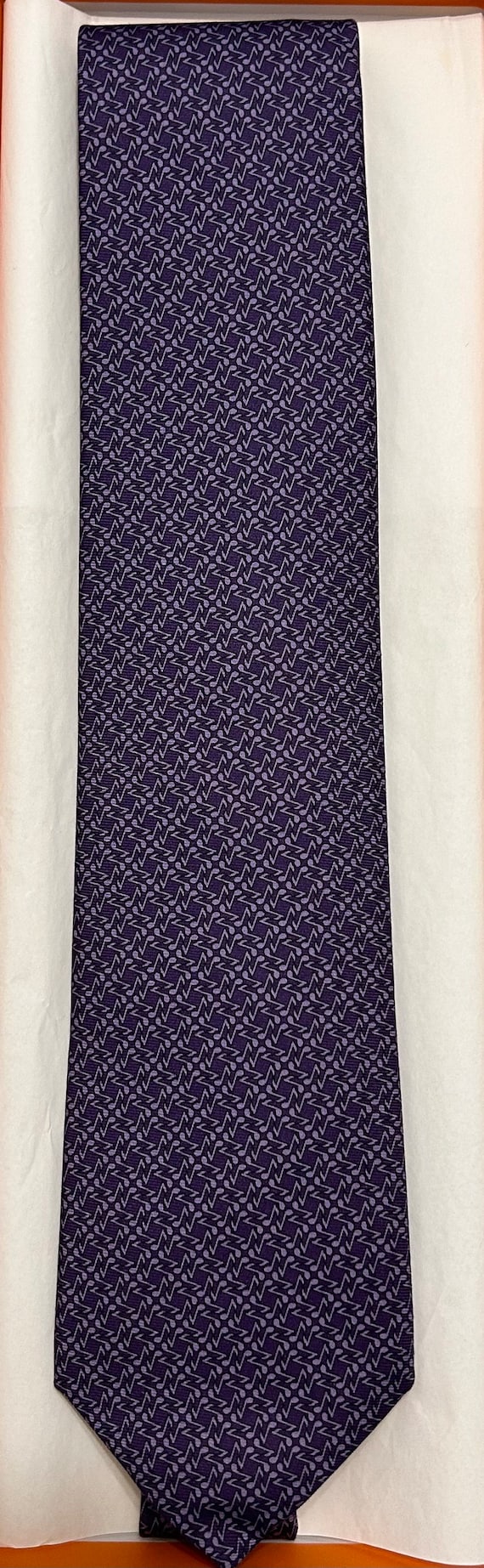 purple hermes tie