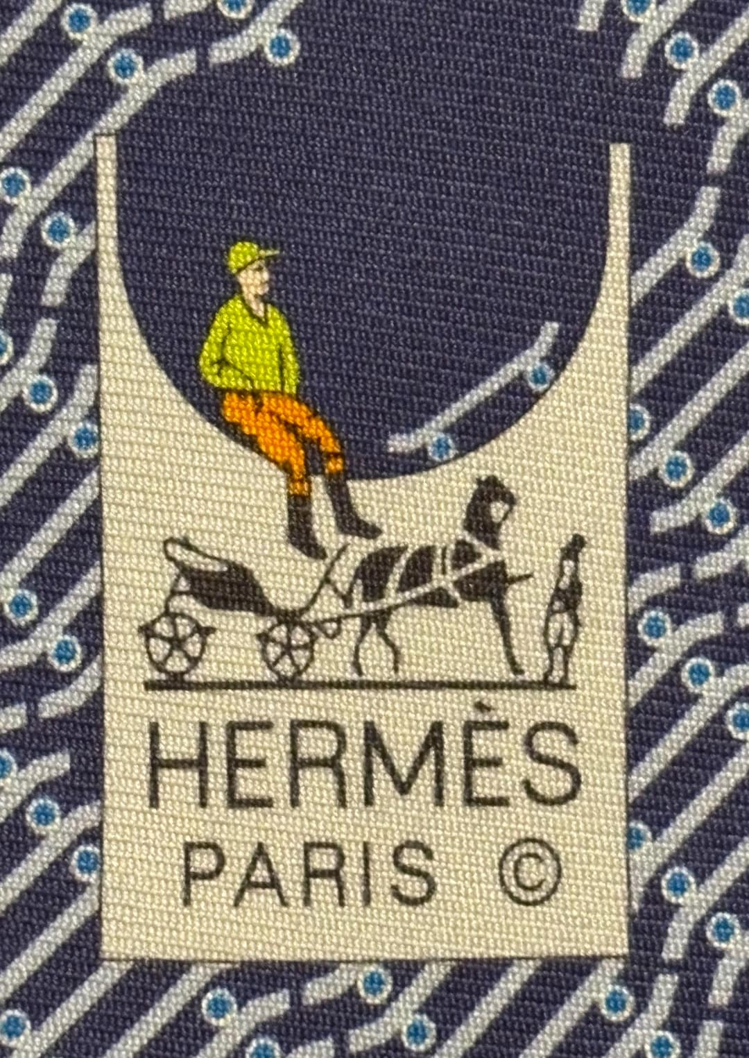 HERMES 646156 UA ブルーバイオレット「スケートボード」100%シルク