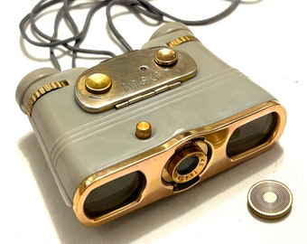 Binoca Opera Glass Subminiature Camera Rare Grey Finish