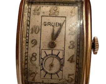 Extremely Rare 1938 Gruen Extreme Curvex Driver's Ristside Vintage Watch