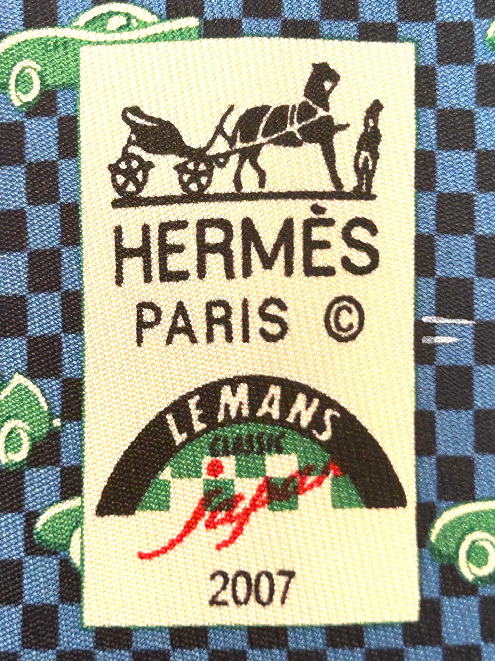 1) Hermes Special Edition Dark Blue Le Mans Race 2007 5259 SA Tie