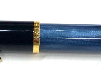 Vintage Pelikan R200 Blue & Black Rollerball Pen New