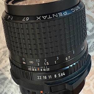 Late model SMC Pentax 67 55mm f/4 Lens for 6x7 67 II like new fully working