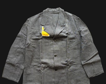 Cyclist Vintage Work Jacket Metis France 1950s 50s Workwear Bleu