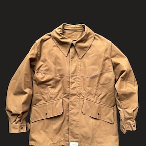 Vintage New Old Stock Rain Jacket SNCF Coat France 1950s Pockets Unusual Model Work Worker