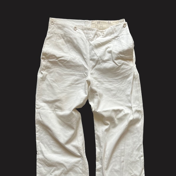 Sailor Pants Vintage Marine Nationale Pantalon Trousers Matelot Deck 1960s France 60s