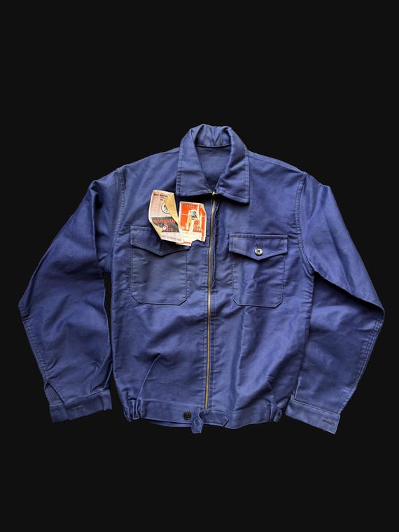 Vintage Moleskin Cyclist Work Jacket: Le Coq De Bruyère NOS 1950s