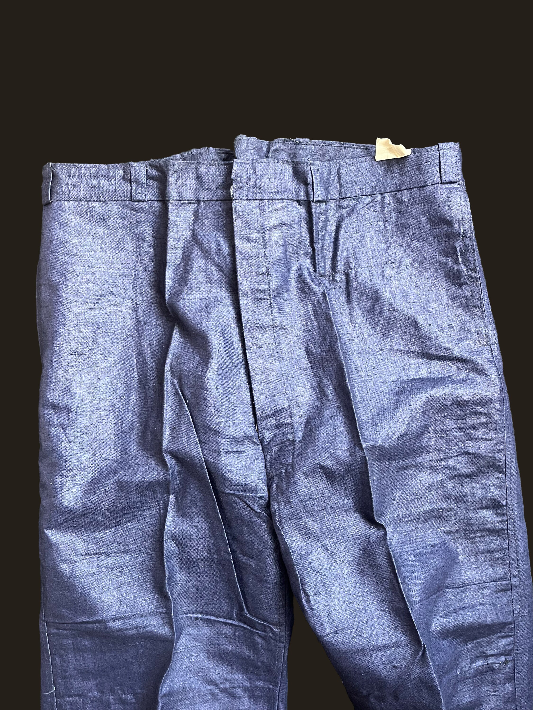 Vintage 1920s Indigo Linen Work Trousers, Holland Deadstock - Etsy